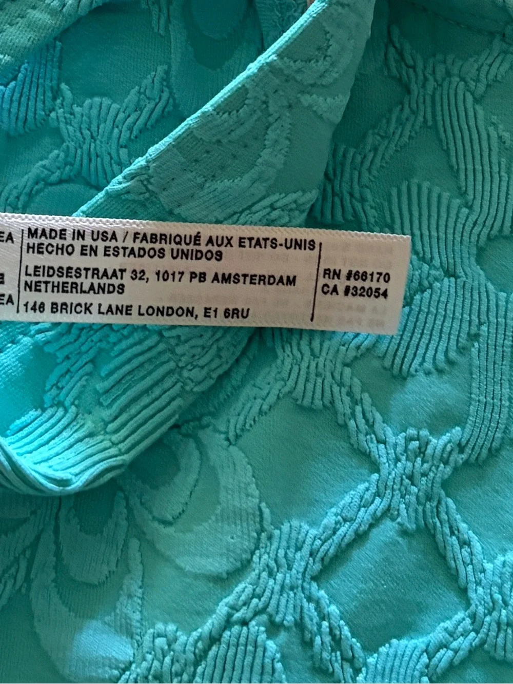 Free People Free-est Rue One Piece Swimsuit High Cut Halter Aqua Blue Medium NEW